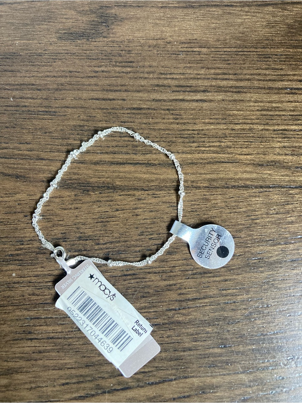 Macy's Silver Braided Bracelet with Tag